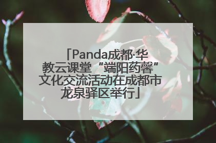 Panda成都·华教云课堂“端阳药馨”文化交流活动在成都市龙泉驿区举行